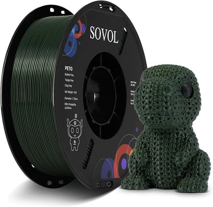Sovol 3D Printer PETG Filament 1.75mm 1KG, High Precision, Strong Toughness by Sovol