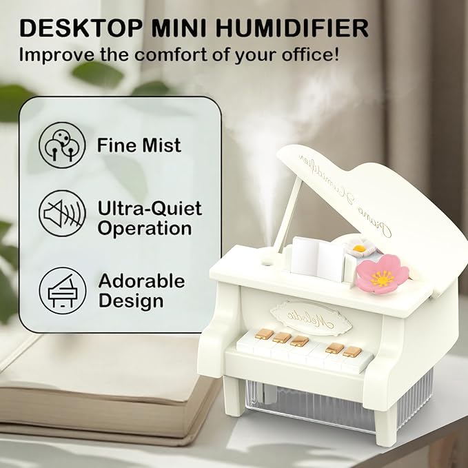 Portable Mini humidifie, 350mL Cool Mist Humidifie, 1200mAh Quiet - Image 5