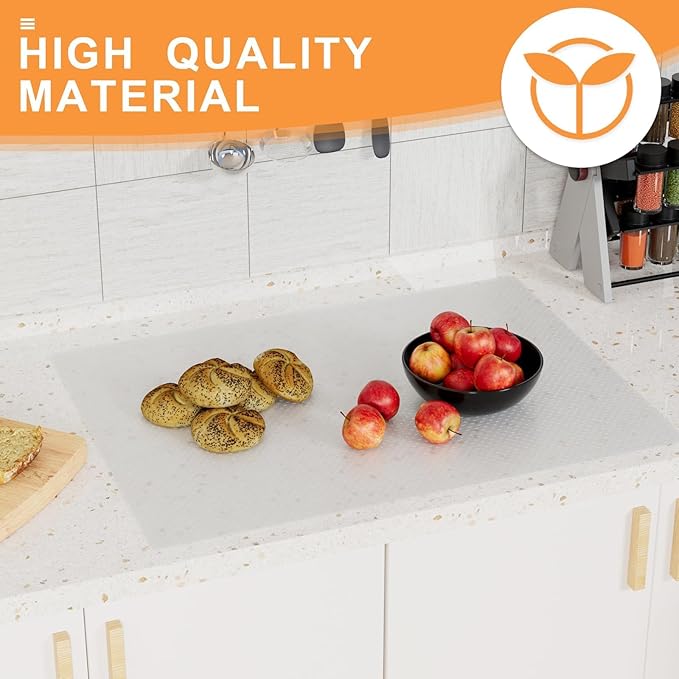 FLPMIX Large Cabinets Shelf Liner: 22" x 300" Clear Waterproof Under Sink Mat - Image 8