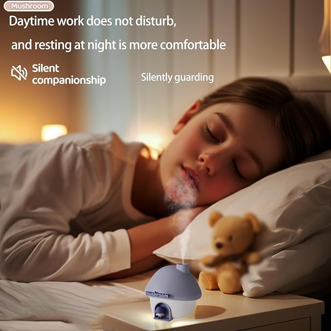 Portable Mini Humidifier, 300ml Small Cool Mist Humidifier, Personal Desktop - Image 4