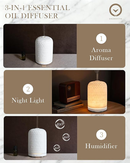 Essential Oil Diffuser – 2.4MHz Ultrasonic Aromatherapy Diffuser, Health Night - Image 2