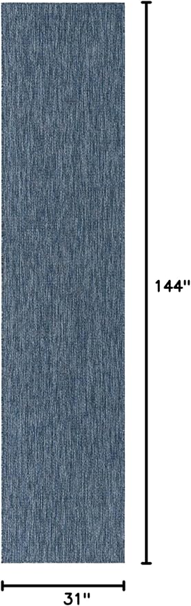 Unique Loom Collection Casual Transitional Solid Heathered Indoor/Outdoor - Image 2