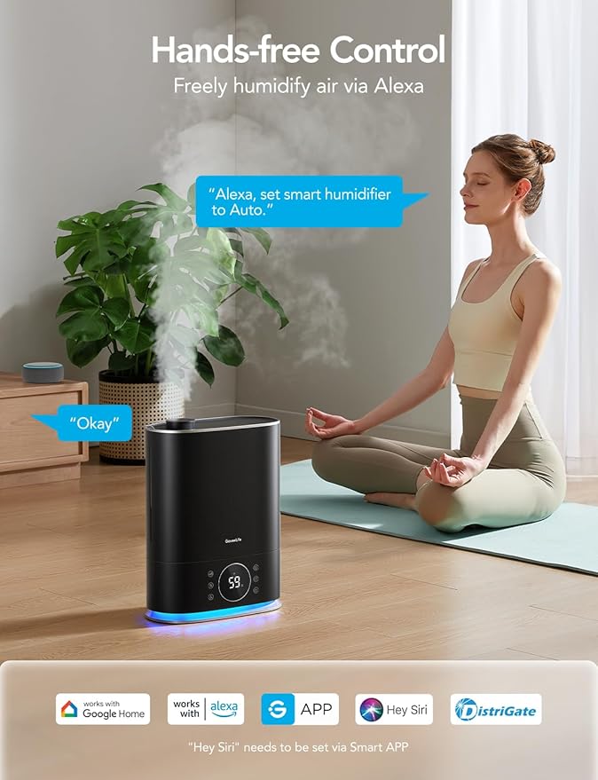 GoveeLife 7L Humidifiers for Bedroom, Smart Top-Fill Cool & Warm Mist - Image 2