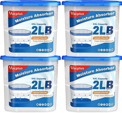 Vacplus Moisture Absorber Buckets – Large Capacity Dehumidifier and Humidity by Vacplus