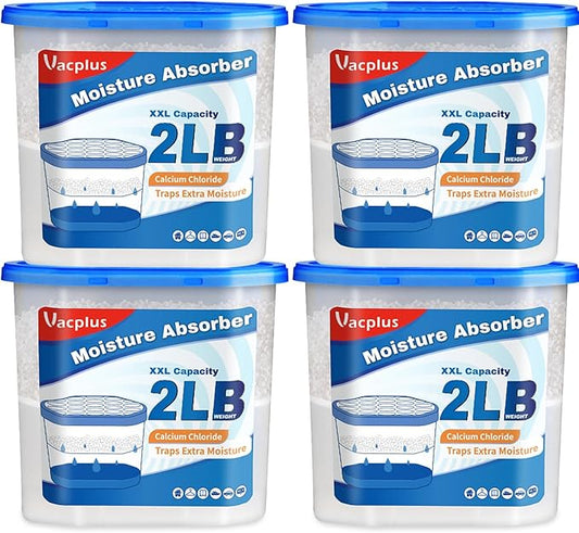 Vacplus Moisture Absorber Buckets – Large Capacity Dehumidifier and Humidity by Vacplus