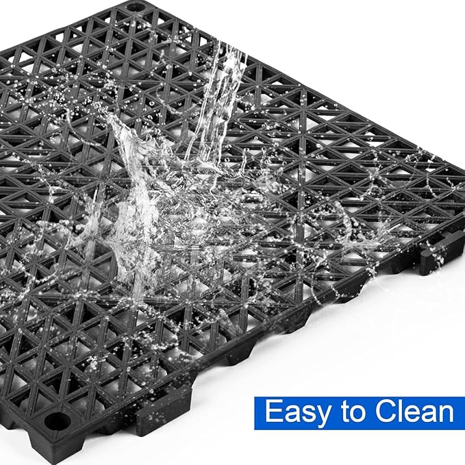 MYFAMIREA Modular Interlocking Cushion 24 Pack 11.8" x 11.8" Rubber Floor Tiles - Image 5