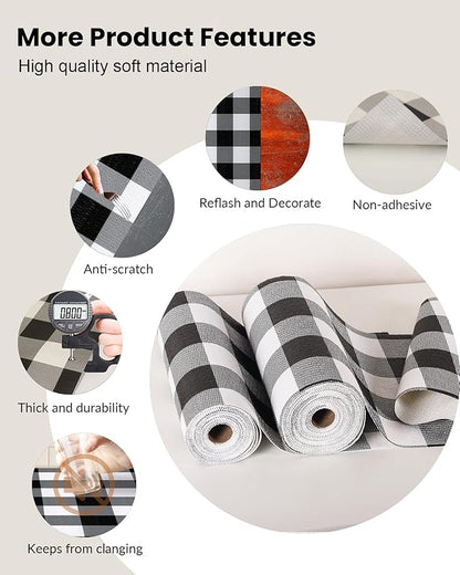 Shelf Drawer Liner for Kitchen Cabinets Non-Adhesive Non-Slip, Hide Stains & - Image 8