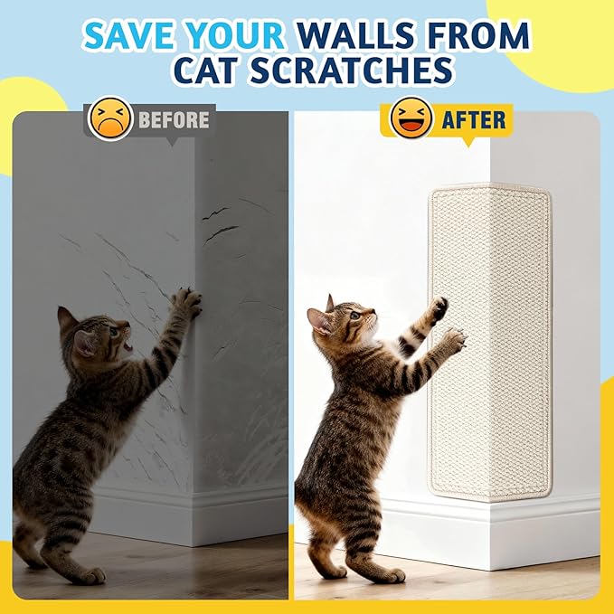 ENONCI​ Corner Cat Scratcher Wall Mounted - Image 3
