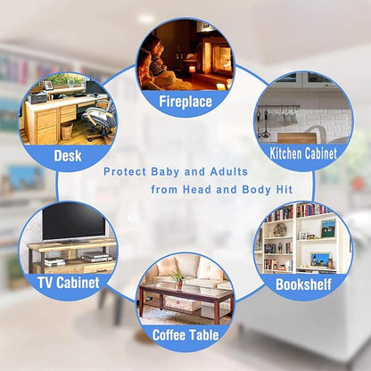 Edge Protector 100% Silicone, Baby Proofing Clear Table Corners Guards - Image 4
