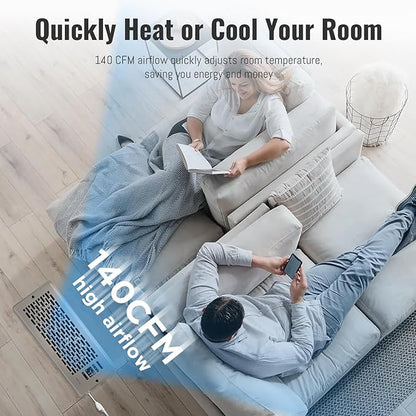 Register Booster Fan for 4" x 12" Register Holes, Quiet Vent Fan Booster - Image 5