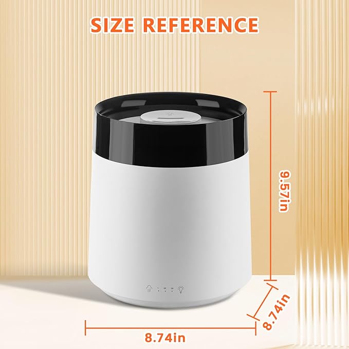 Humidifiers for Bedroom Home, 3L Top Fill Cool Mist Humidifier for Baby Nursery - Image 3