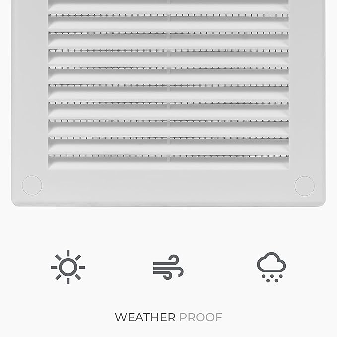 5-Pack 6" x 6" Square Air Vent Cover – White Plastic Vent Deflector - Image 6