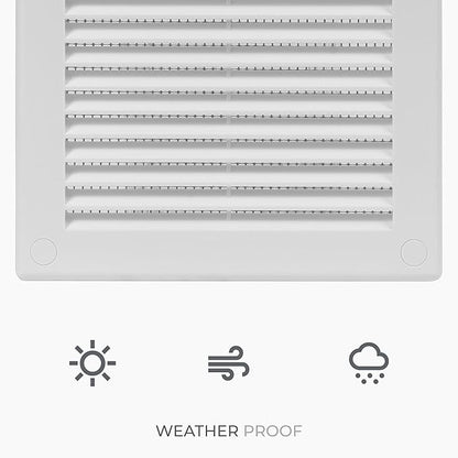 5-Pack 6" x 6" Square Air Vent Cover – White Plastic Vent Deflector - Image 6