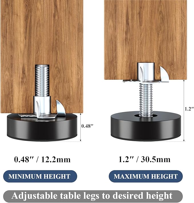 Adjustable Leveling Feet: 12pcs, M6 T-Nuts & Floor Protectors, Heavy Duty - Image 9