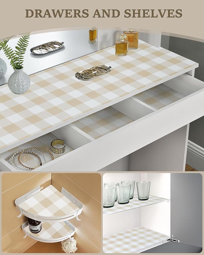 Shelf Liner for Kitchen Cabinets Non-Adhesive Drawer Liners Non-Slip Strong - Image 6