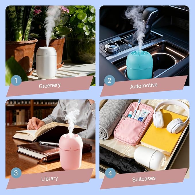 3 Pcs 330ml Small Cool Mist Humidifiers - Image 5