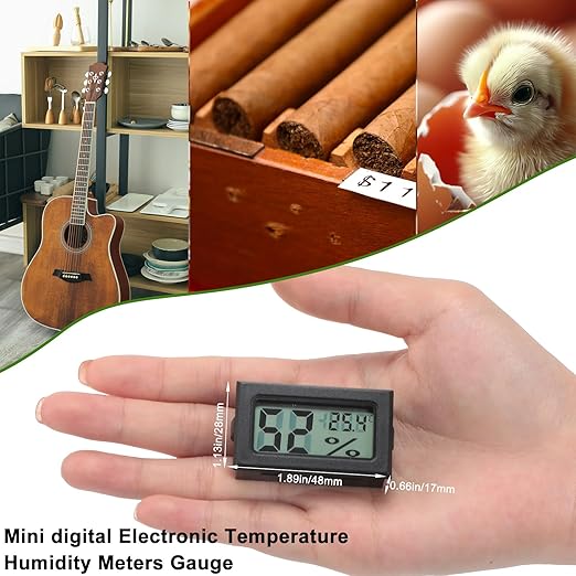 Kanayu 24 Pack Mini Digital Hygrometer Thermometers Indoor Humidity Monitor - Image 2