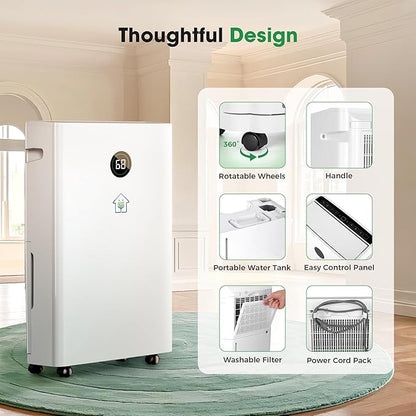 6, 500 Sq.Ft Dehumidifier for Basement - Image 7
