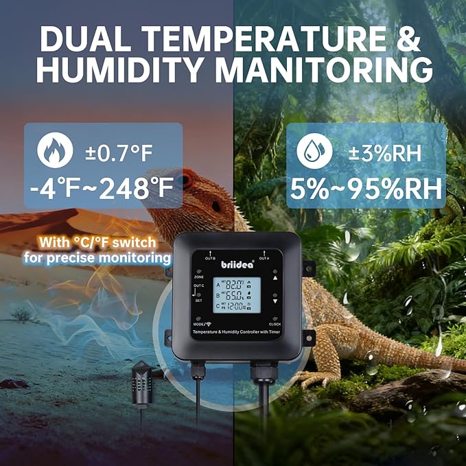 Briidea Smart WiFi Temperature and Humidity Controller - Image 4