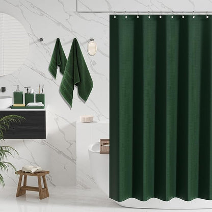 Resin Green Bathroom Set, Dark Green Bathroom Accessories Set - Image 2
