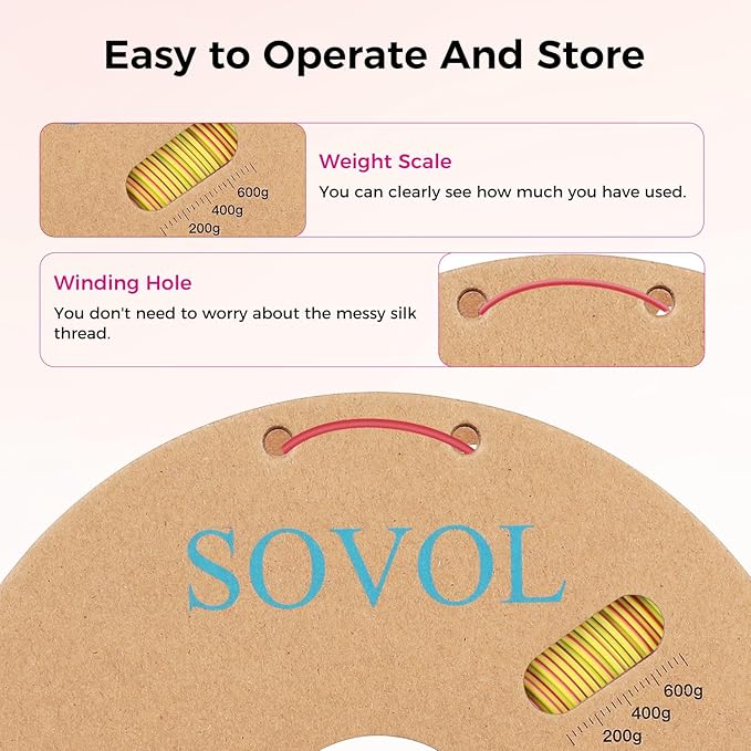 Sovol PLA Filament 6KG, Silk Tri Color & Dual Color Co-Extrusion PLA, Shiny - Image 8