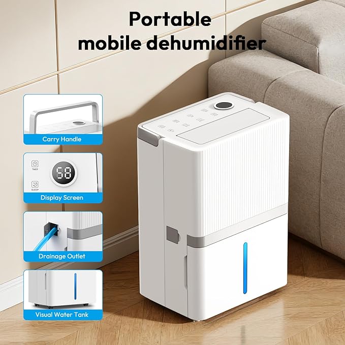 5000 Sq.Ft Dehumidifier for Basement and Home, 75 Pints Most Efficient Energy - Image 6