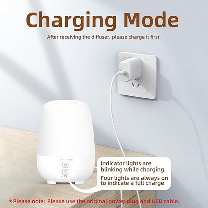 150ML Rechargeable Battery Operated Essential Oil Diffuser, 7-Hour Runtime - Image 3