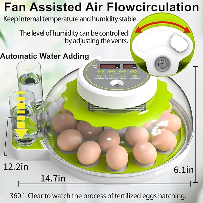 18/60 Egg Incubator with Humidity Display, Incubators - Image 5