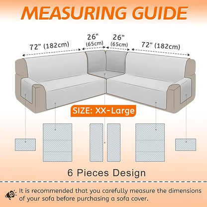 Arfntevss Waterproof Sectional Couch Covers L Shape Washable Velvet Sofa Cover - Image 5
