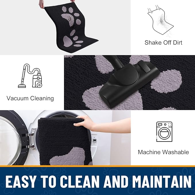 Smiry Dog Door Mat for Muddy Paws, Absorbs Moisture and Dirt, Low-Profile - Image 7