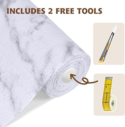 Shelf Liners for Kitchen Cabinets 12in x 30FT, Non Adhesive Drawer Liner Marble - Image 6