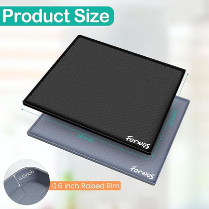 Waterproof Under Sink Mat 28" x 22", Silicone Cabinet Liner, Rubber Protector - Image 2