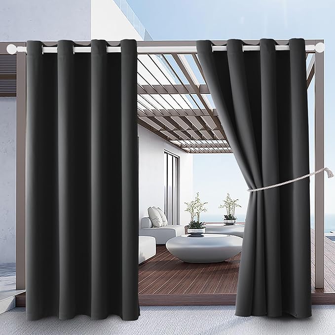 Waterproof Outdoor Curtain W52 x L63 by DivaenCamino