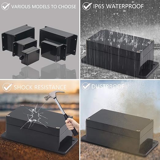 Junction Box, Zulkit Project Box Waterproof Dustproof IP65 ABS Universal - Image 8