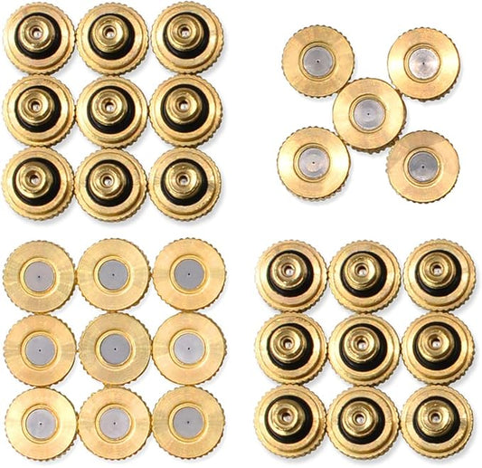 32 Pack- Brass Misting Nozzles For Outdoor Cooling System, 0.012” Orifice 10/24 by Aootech