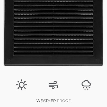 10-Pack 8" x 8" Square Air Vent Cover – Black Plastic Vent Deflector - Image 6