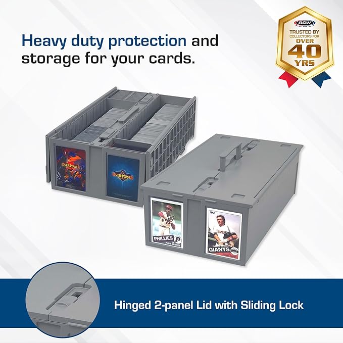 BCW Collectible Card Bin – | Holds up to 1600 Cards | Plastic Storage Box - Image 2