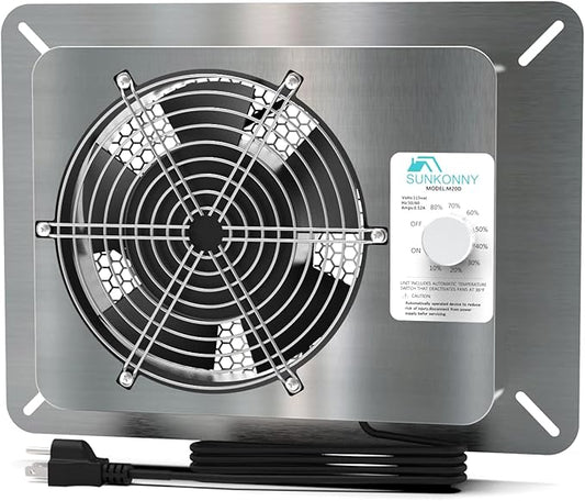 Stainless Steel Crawl Space Vent Fan by Sunkonny
