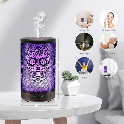 Skull Essential Oil Diffuser, Daroma 100ml Metal Aromatherapy Ultrasonic Cool - Image 6