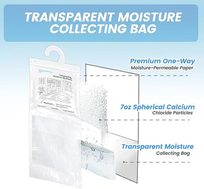 500G 3 Pack Hanging Moisture Absorbers Dehumidifier Bags - Image 2