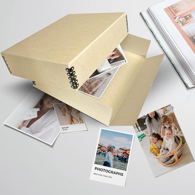 Lineco, 9x12 Tan Color Museum Archival Storage Box, Drop Front Design. Acid-Free - Image 8