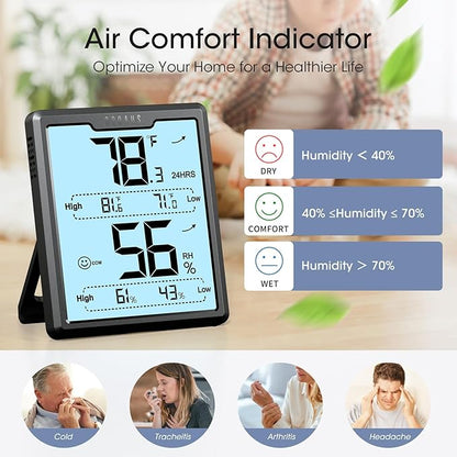 DOQAUS Digital Hygrometer Room Thermometer Indoor, Humidity Meter - Image 5