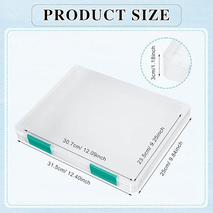 PerKoop 6 Pcs Clear Paper Storage Box A4 Plastic File Box Document Paper - Image 2