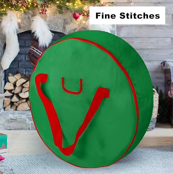 30" Christmas Wreath Storage Container Bag - Image 6