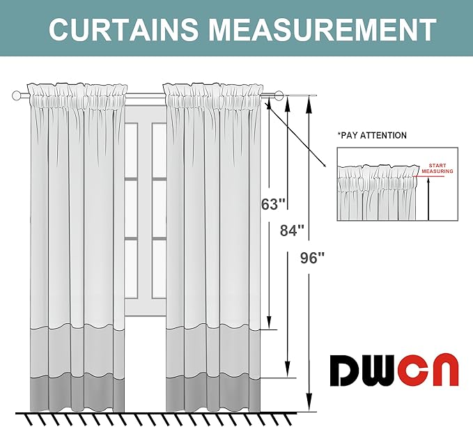 DWCN Black Room Darkening Blackout Curtains - Image 8