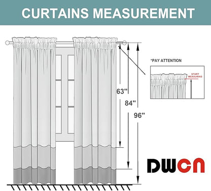DWCN Black Room Darkening Blackout Curtains - Image 8