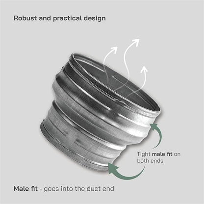 Vent Systems 5" inch to 4" inch Duct Reducer Adapter Connector Fitting Pipe - Image 4