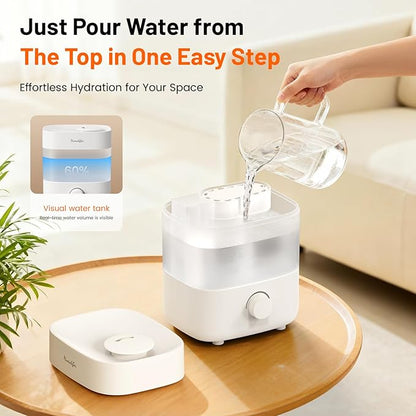 Humidifiers for Bedroom, 2L Tank for 15H, 20dB Quiet Mist Time, Dual Nozzles - Image 5