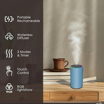 Waterless Essential Oil Diffuser, Battery Powered Mini Scent Air Machine - Image 5