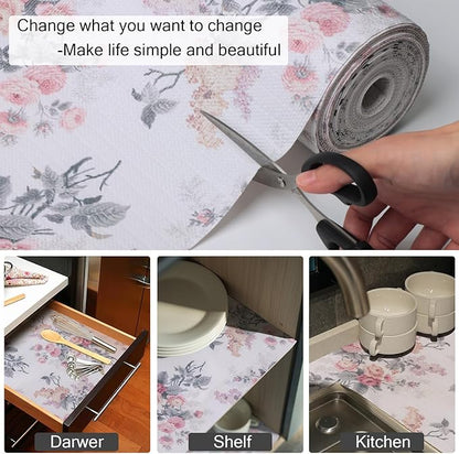 Drawer and Shelf Liner for Cabinets, Non-Adhesive and Strong Non-Slip Vintage - Image 7